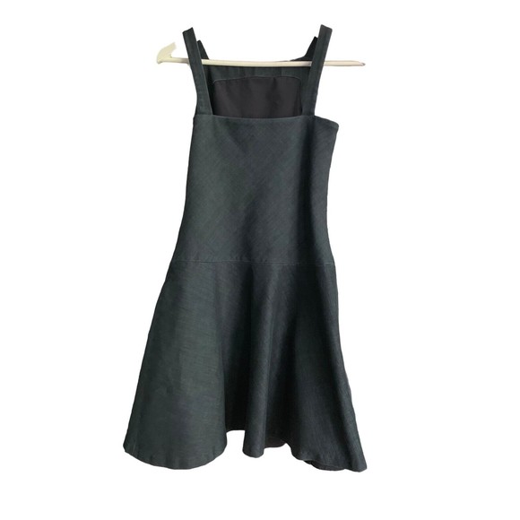 RAOUL Denim Dress Square Neck Lined Cotton A-Line Sleeveless Drop Waist Sz US 2 - Picture 5 of 8
